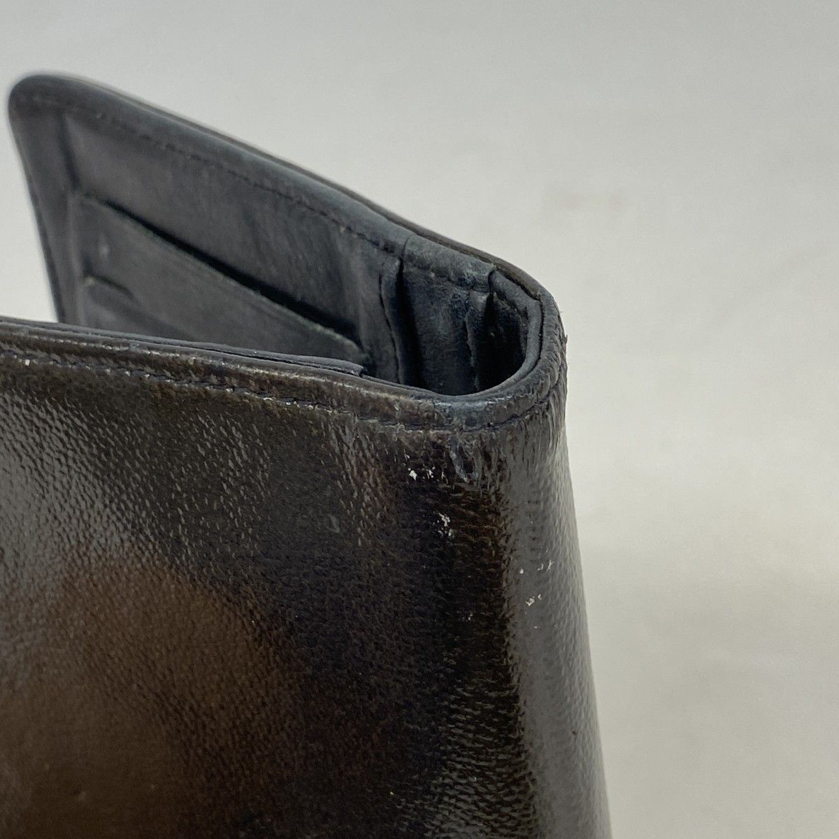 Chanel Wallet Patent Leather Brown Black Silver — view 6