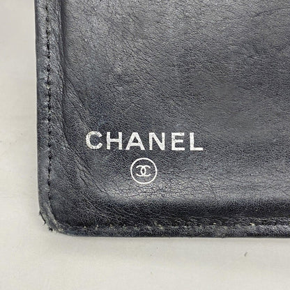 Chanel Wallet Patent Leather Brown Black Silver — view 4