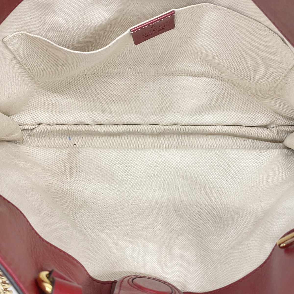 Gucci Tote Horsebit Leather Red Gold 2-Way — view 4