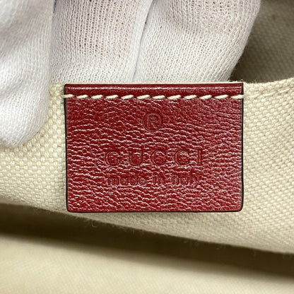 Gucci Tote Horsebit Leather Red Gold 2-Way — view 5