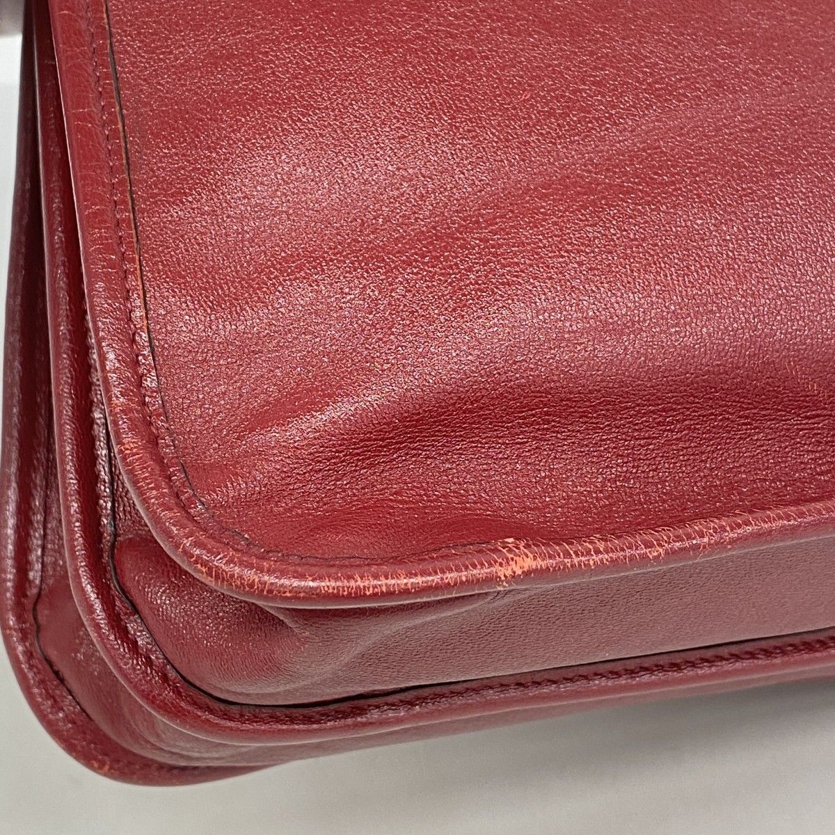 Gucci Tote Horsebit Leather Red Gold 2-Way — view 6