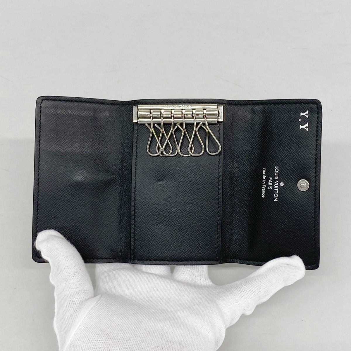 Louis Vuitton Key Case Monogram Eclipse Multicles 6 Black Key Holder — view 3