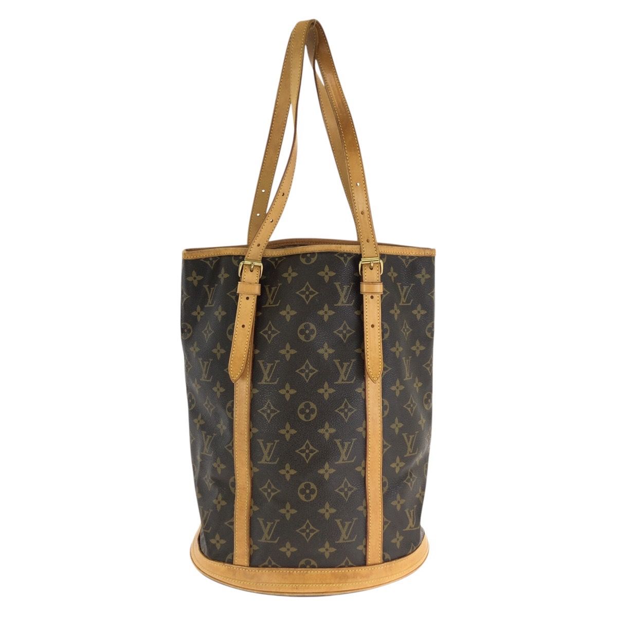 Louis Vuitton Monogram Bucket GM Brown Gold Leather Shoulder