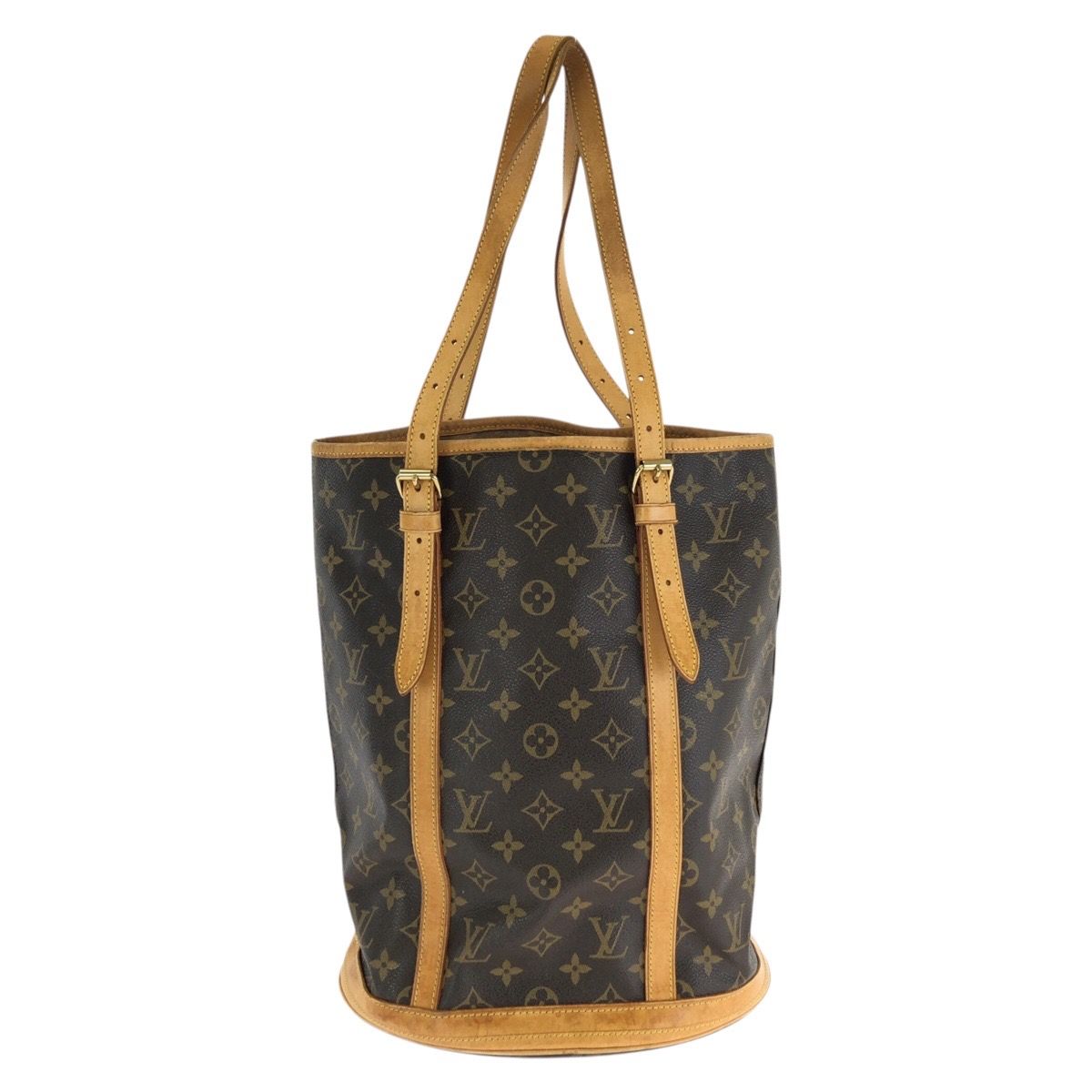 Louis Vuitton Monogram Bucket GM Brown Gold Leather Shoulder — view 2
