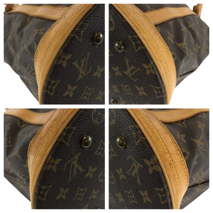 Louis Vuitton Monogram Bucket GM Brown Gold Leather Shoulder — view 3
