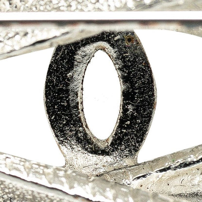 Chanel CC Logo Vintage Brooch Rope Motif Silver Metal — view 6