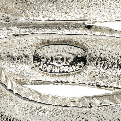 Chanel CC Logo Vintage Brooch Rope Motif Silver Metal — view 7