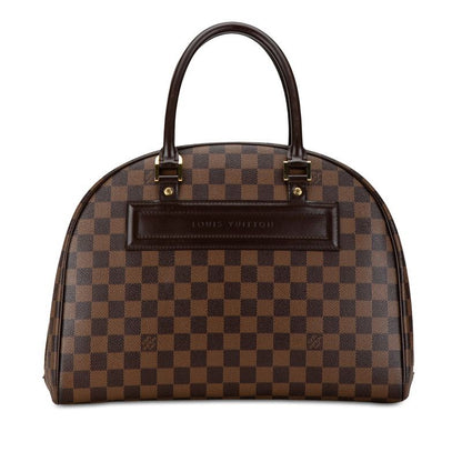 Louis Vuitton Damier Nolita Handbag Brown Leather