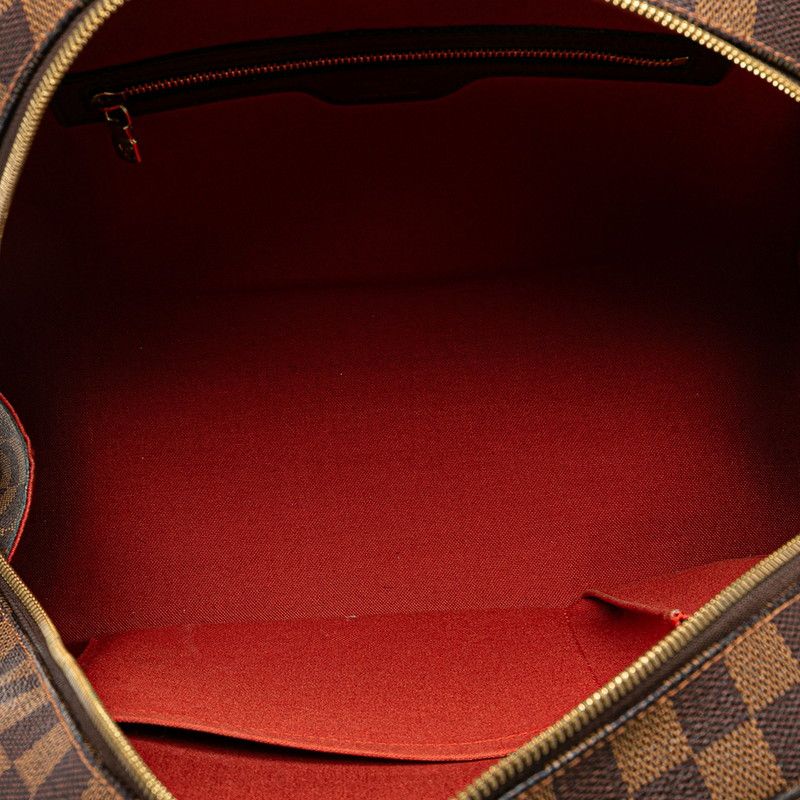 Louis Vuitton Damier Nolita Handbag Brown Leather — view 6