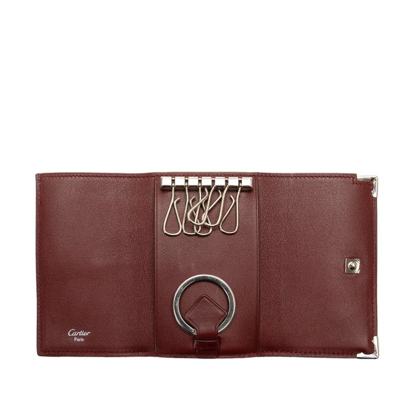 Cartier Must Line 6 Key Case Black Leather Key Holder — view 5