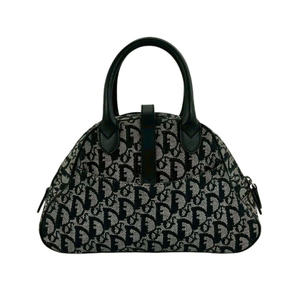 Dior Double Saddle Bag Trotter Pattern Canvas Leather Black — view 3