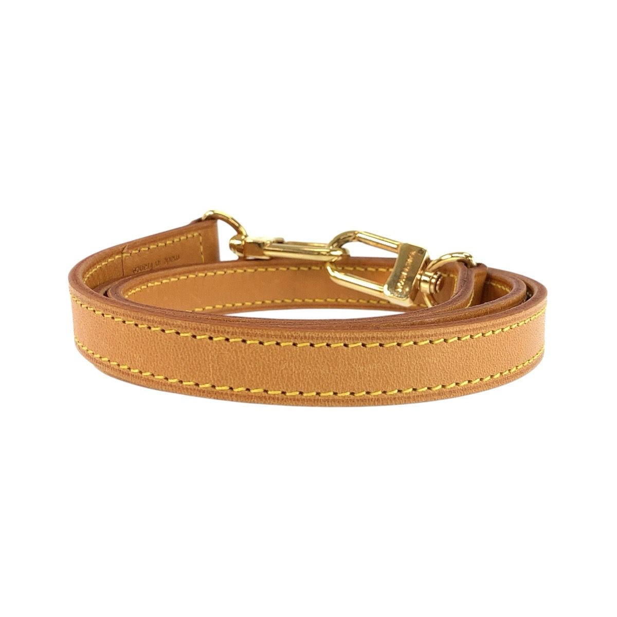 Louis Vuitton Leather Beige Brown Gold Shoulder Strap — view 2