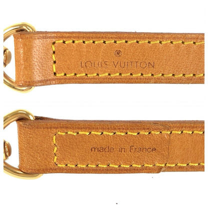 Louis Vuitton Leather Beige Brown Gold Shoulder Strap — view 5