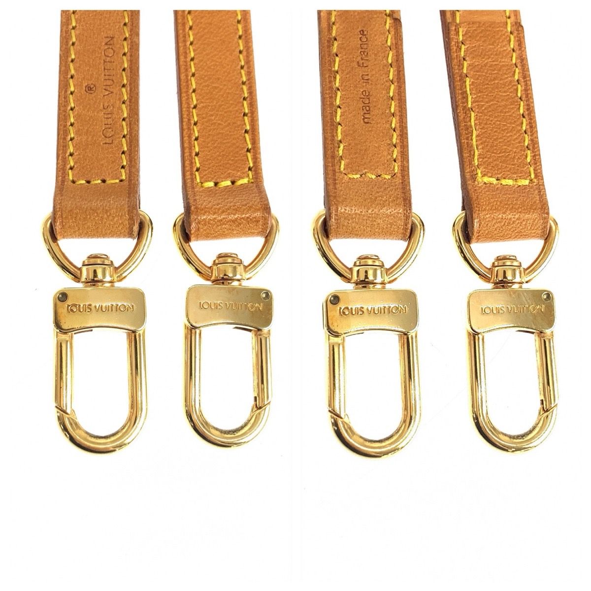 Louis Vuitton Leather Beige Brown Gold Shoulder Strap — view 6