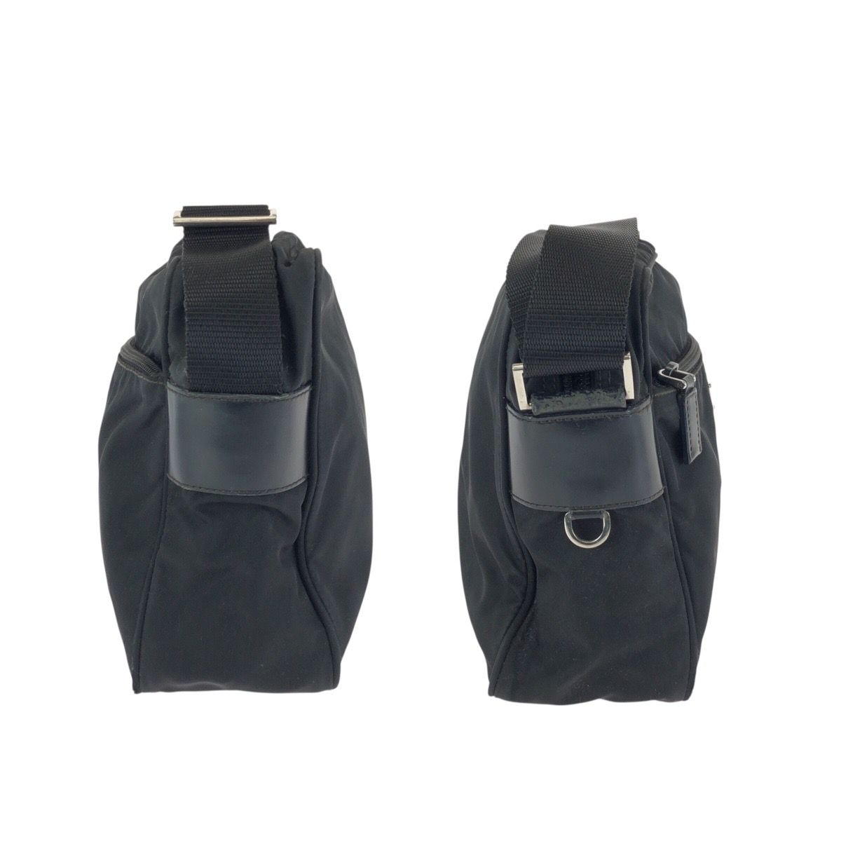 Prada Tessuto Black Silver Nylon Shoulder — view 8