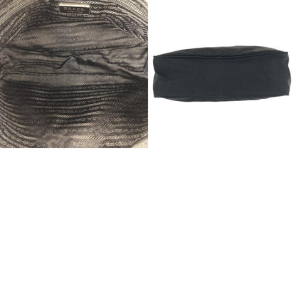 Prada Tessuto Black Silver Nylon Shoulder — view 9