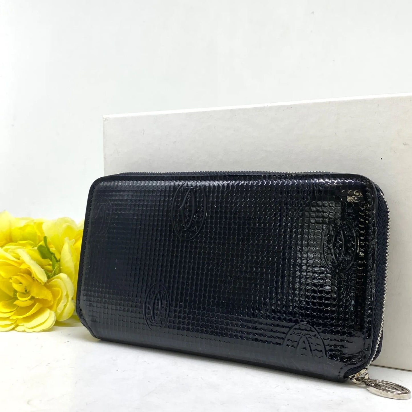Cartier Wallet Happy Birthday Enamel Black Card