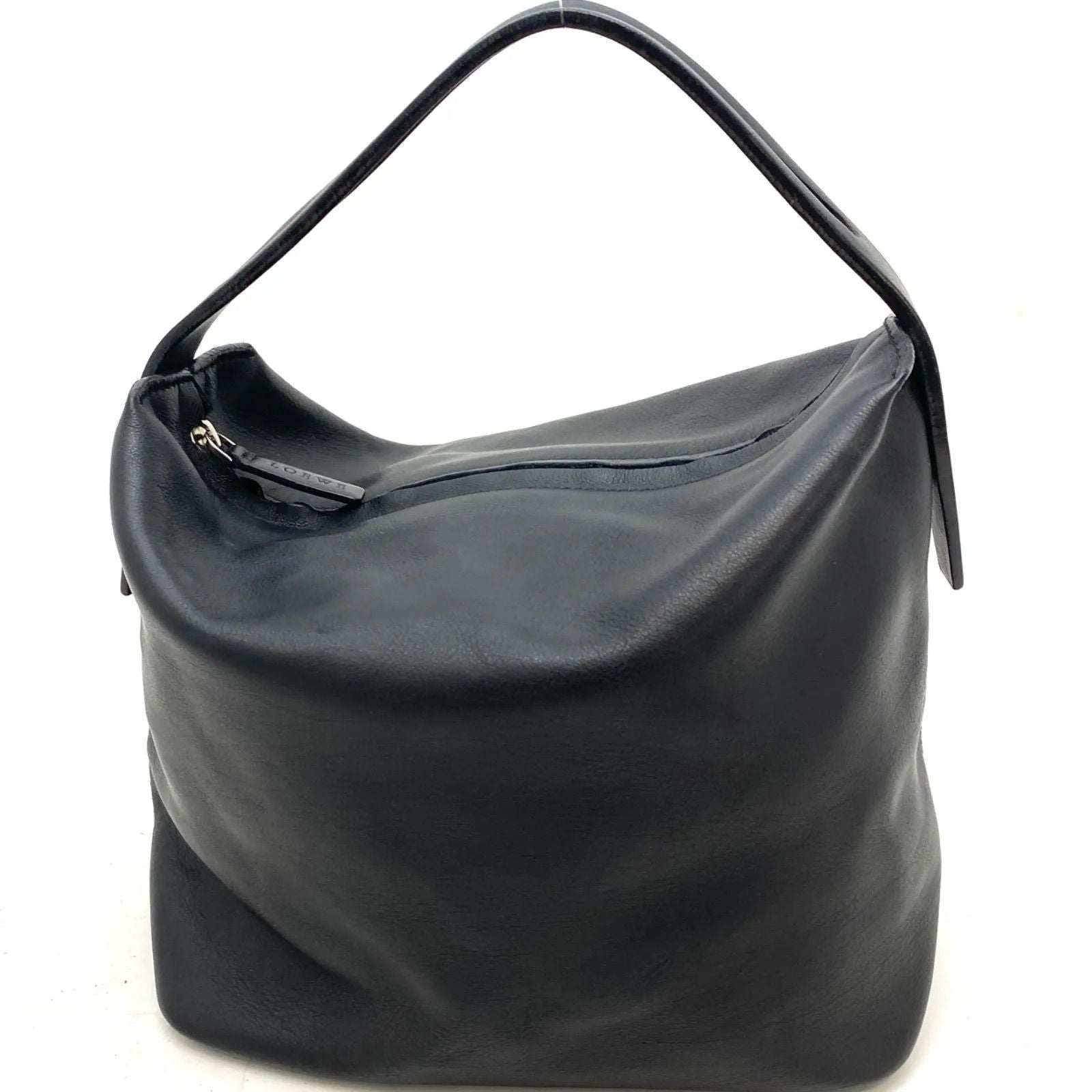 Loewe Hand Leather Black Pouch Anagram
