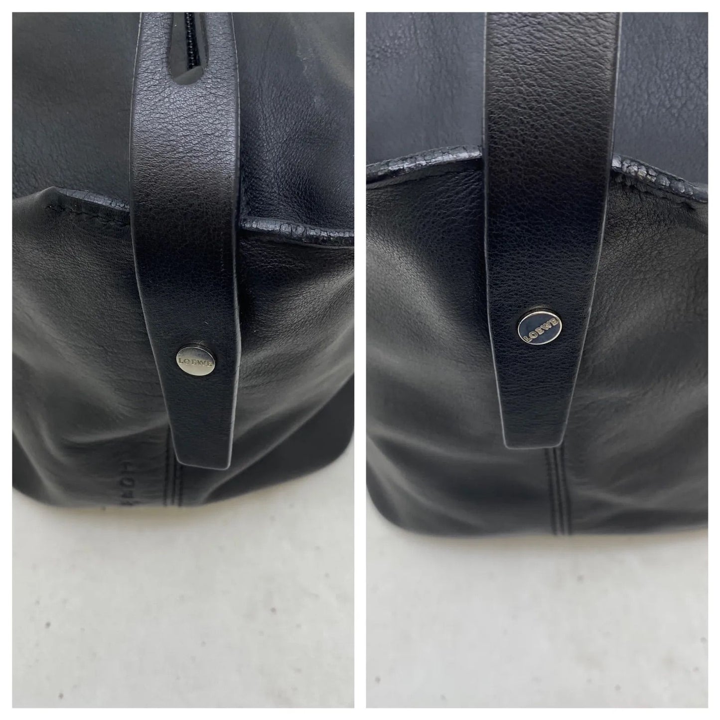 Loewe Hand Leather Black Pouch Anagram — view 5