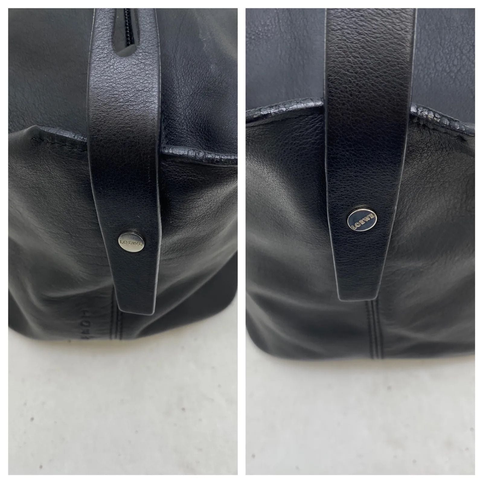 Loewe Hand Leather Black Pouch Anagram — view 5