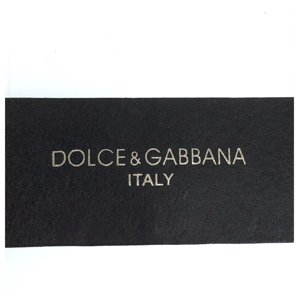 Dolce & Gabbana 99 cm Black Silver Leather Belt — view 3