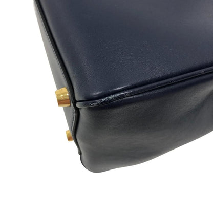 Celine 2-Way Leather Shoulder Bag Navy — view 4