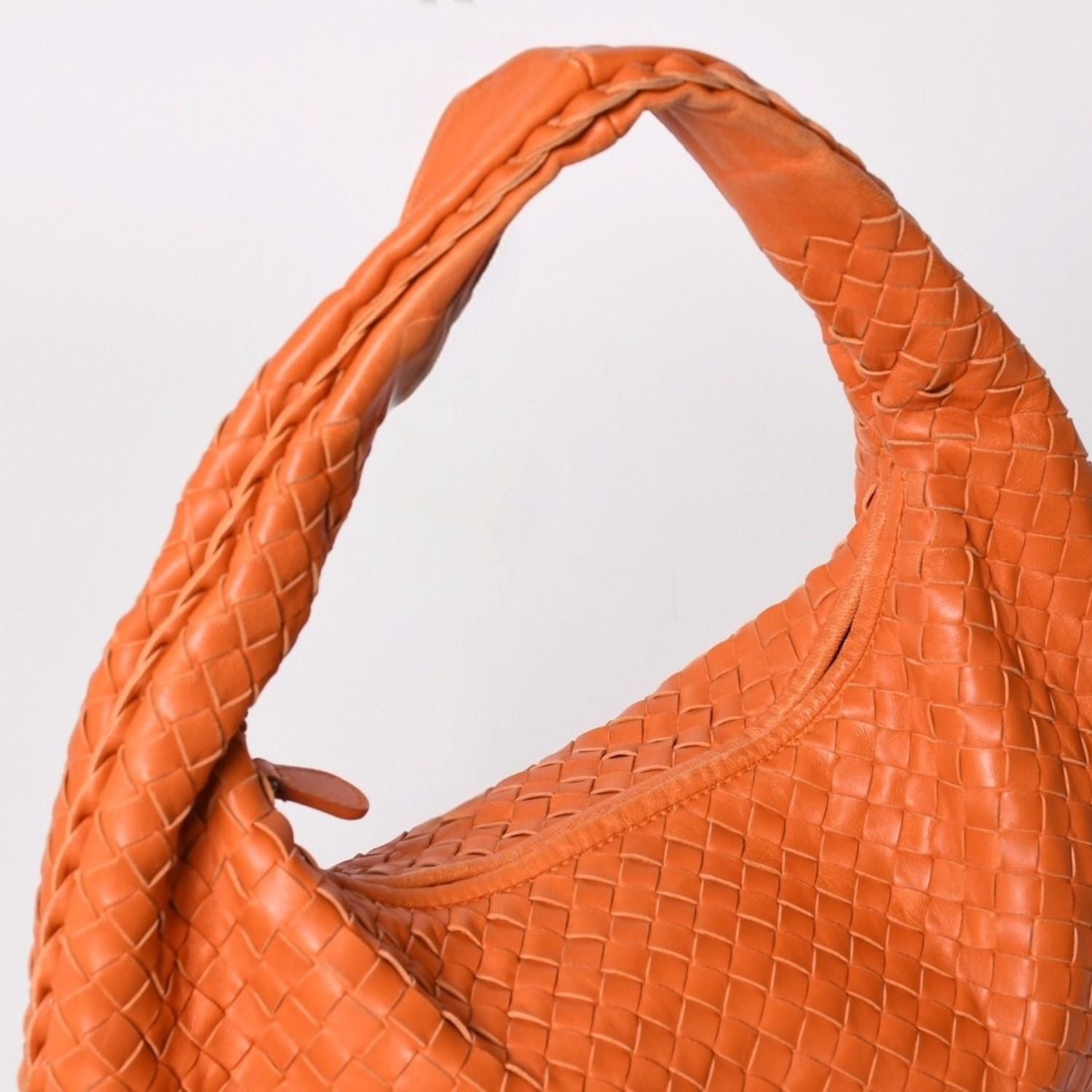 Bottega Veneta Hobo Intrecciato Leather Orange — view 4