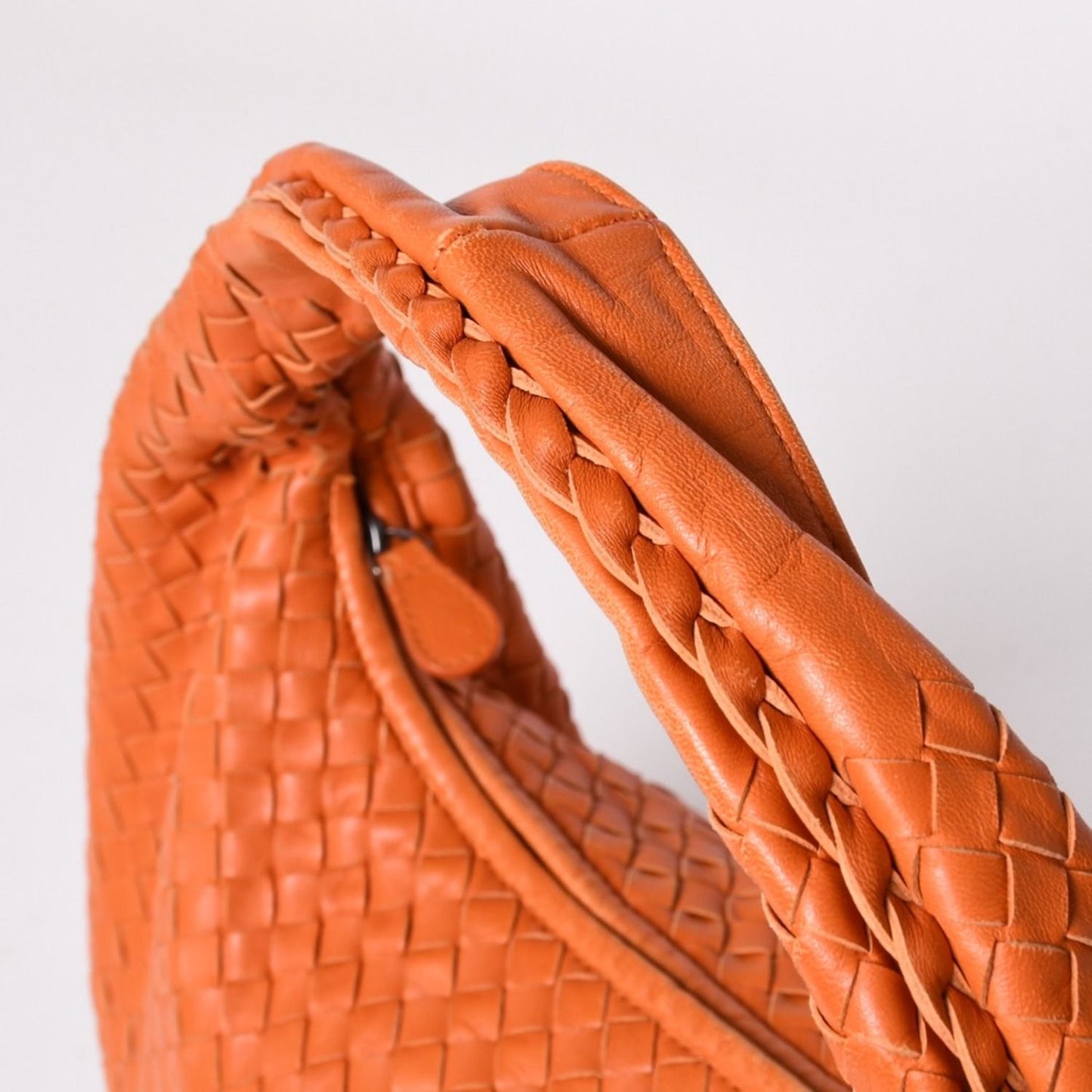 Bottega Veneta Hobo Intrecciato Leather Orange — view 6