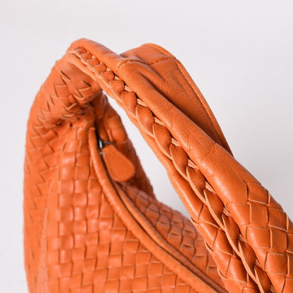 Bottega Veneta Hobo Intrecciato Leather Orange — view 6