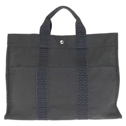 Hermes Her Line Gray Silver Polyamide Polyester Tote — view 2
