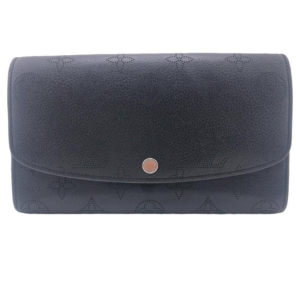 Louis Vuitton Portefeuille Iris Mahina Leather Wallet Black