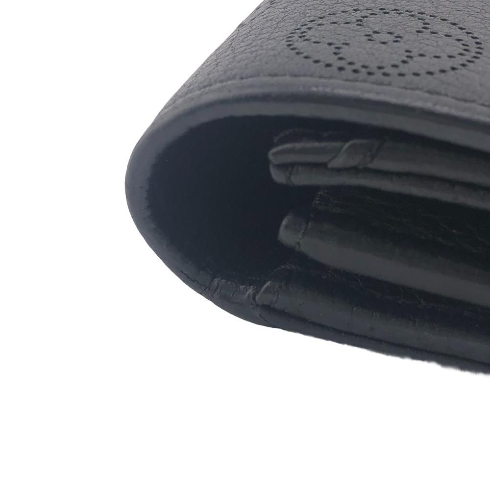 Louis Vuitton Portefeuille Iris Mahina Leather Wallet Black — view 6