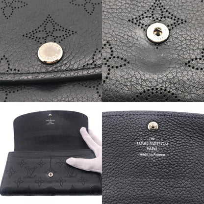 Louis Vuitton Portefeuille Iris Mahina Leather Wallet Black — view 7