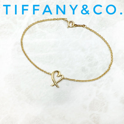 Tiffany & Co Coloving Heart Bracelet Yellow Gold 17 cm