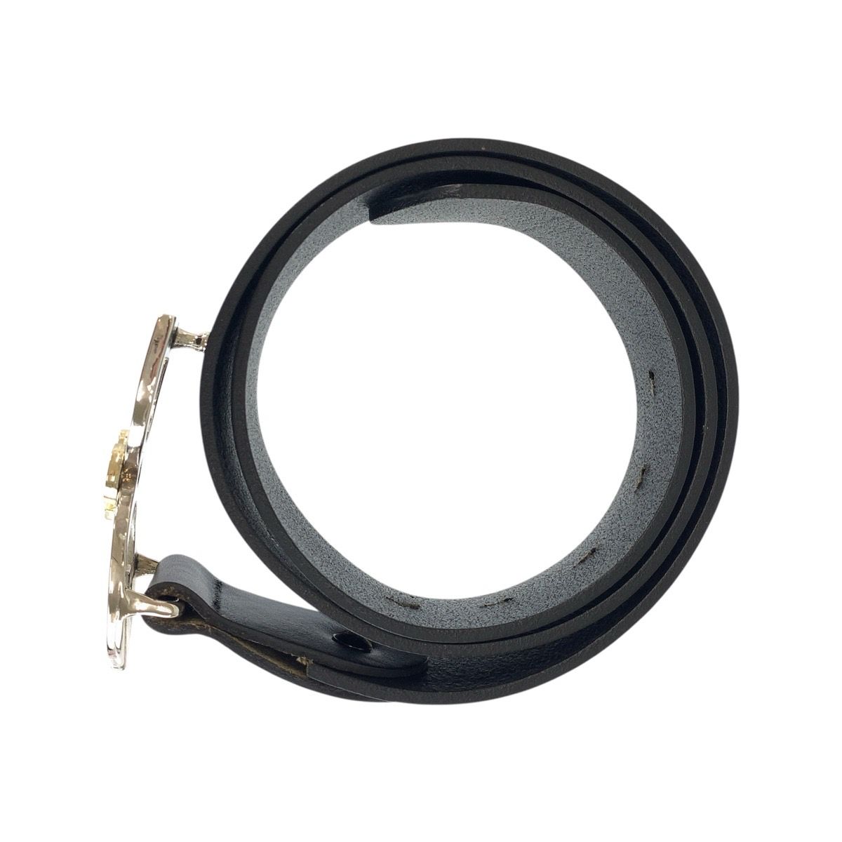 Dolce & Gabbana 90 cm Black Silver Leather Belt — view 8