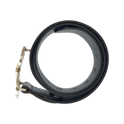 Dolce & Gabbana 90 cm Black Silver Leather Belt — view 8
