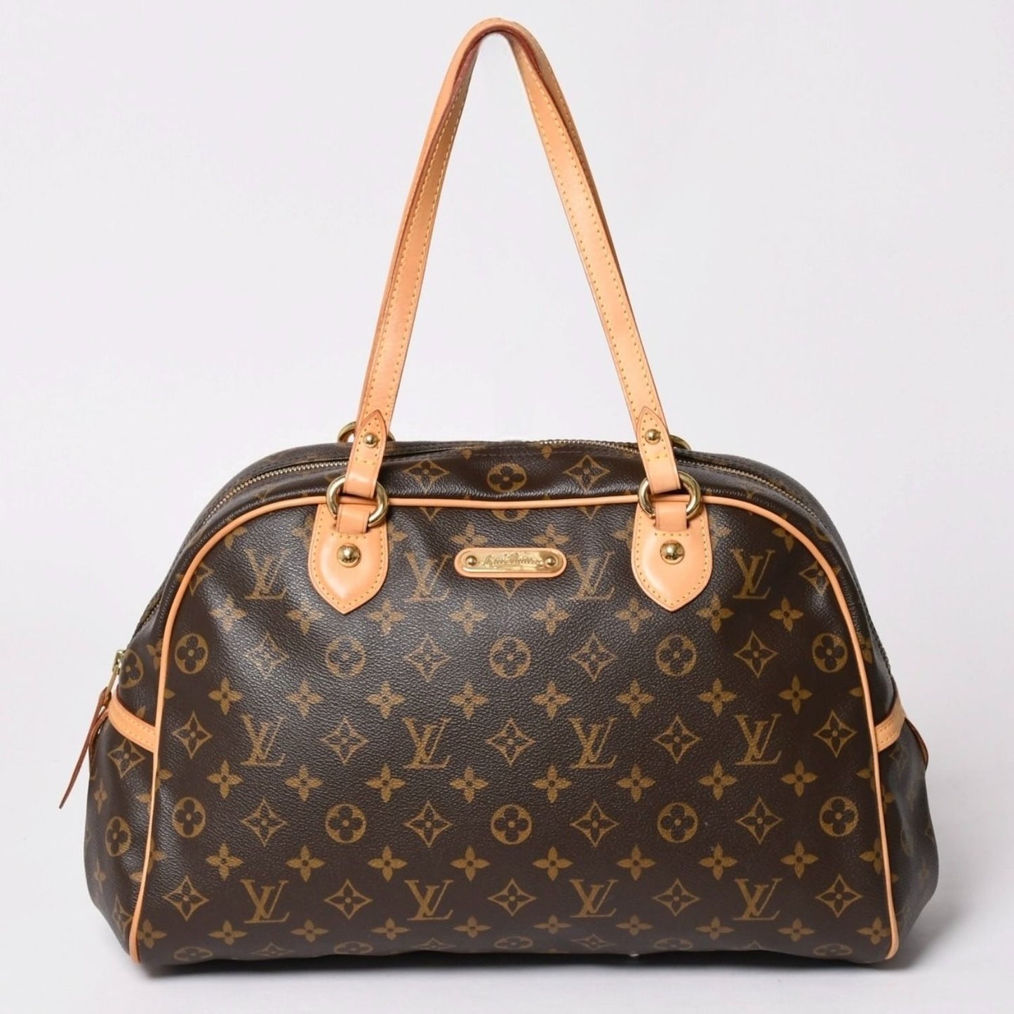 Louis Vuitton Montorgueil GM Shoulder Bag Brown Monogram Canvas Gold