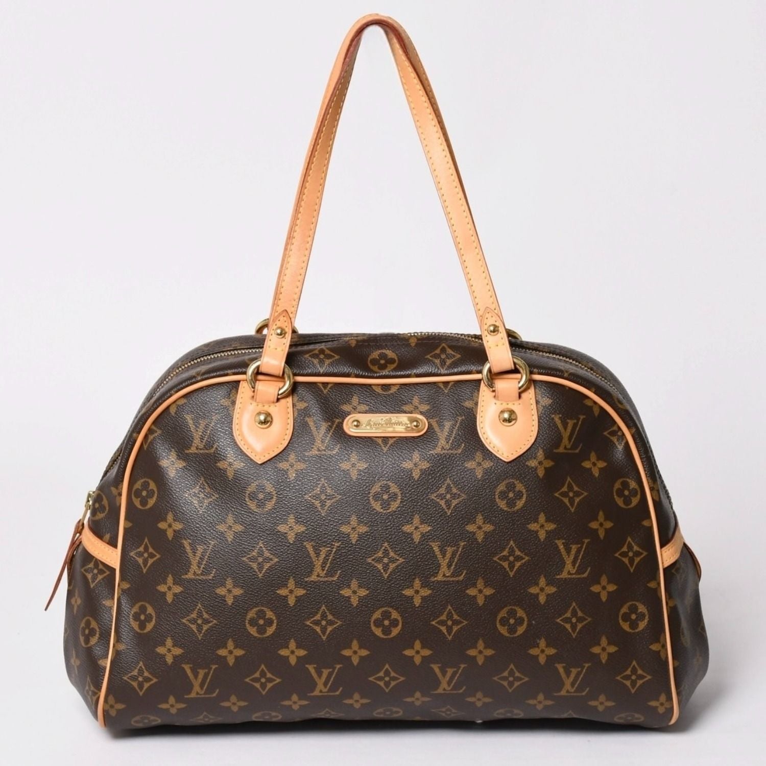 Louis Vuitton Montorgueil GM Shoulder Bag Brown Monogram Canvas Gold