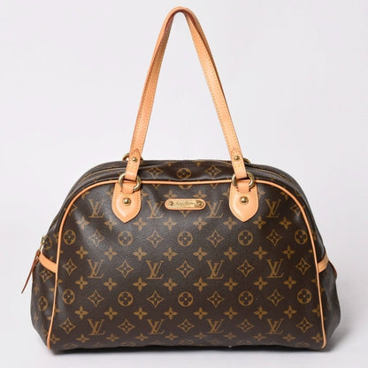 Louis Vuitton Montorgueil GM Shoulder Bag Brown Monogram Canvas Gold
