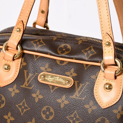 Louis Vuitton Montorgueil GM Shoulder Bag Brown Monogram Canvas Gold — view 5
