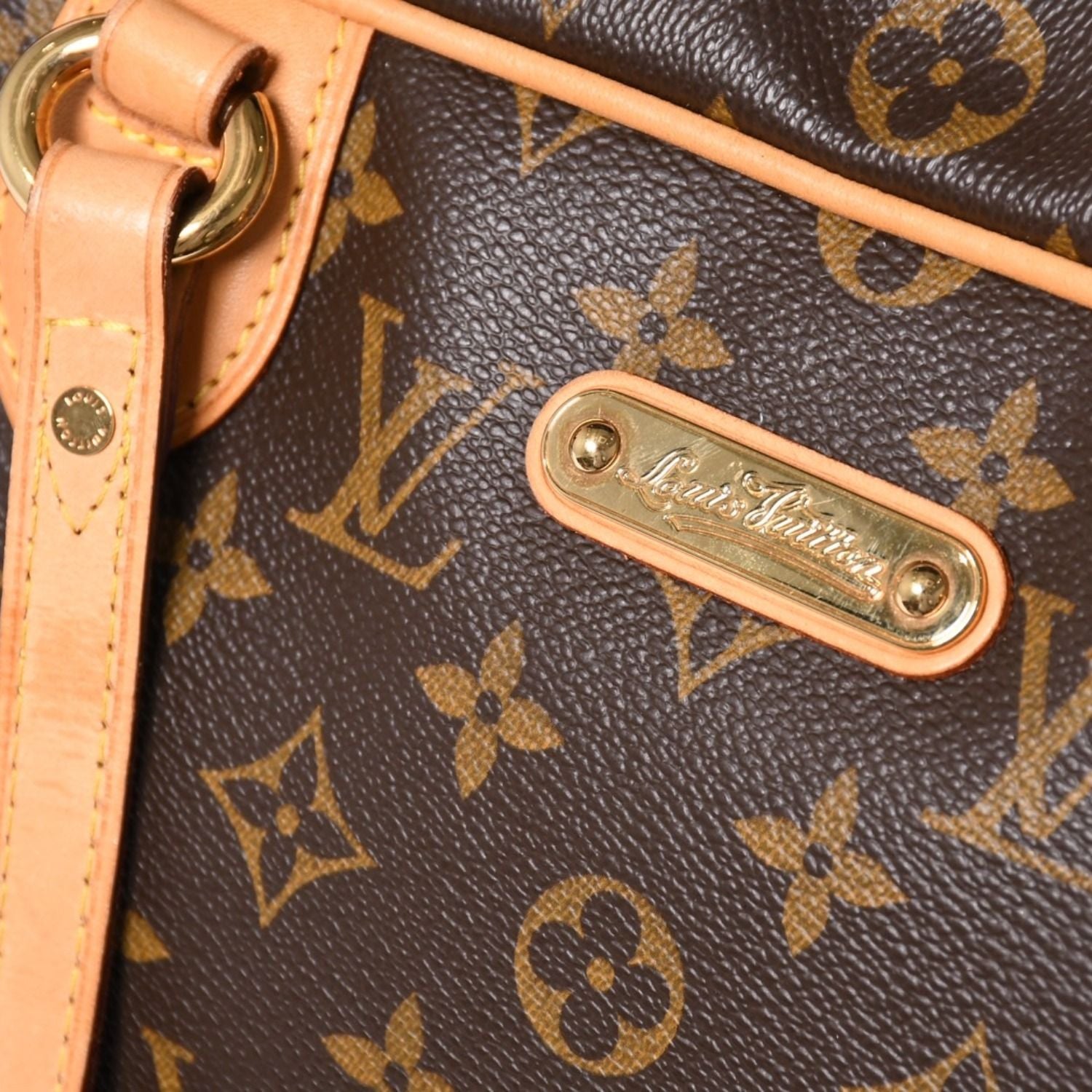Louis Vuitton Montorgueil GM Shoulder Bag Brown Monogram Canvas Gold — view 8