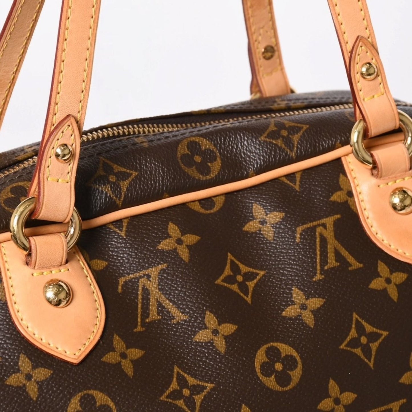 Louis Vuitton Montorgueil GM Shoulder Bag Brown Monogram Canvas Gold — view 6