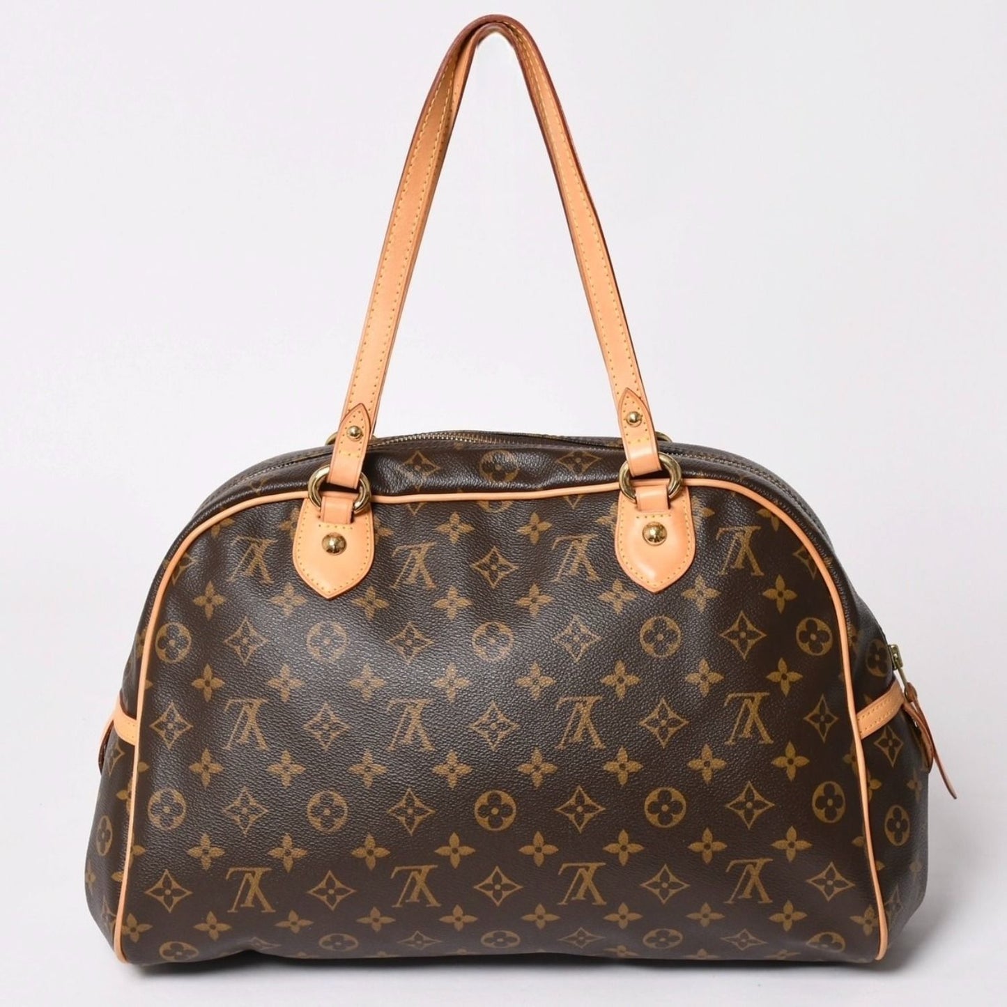 Louis Vuitton Montorgueil GM Shoulder Bag Brown Monogram Canvas Gold — view 2