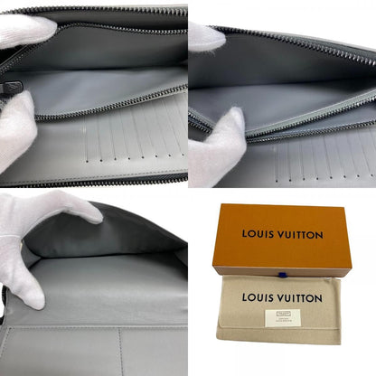 Louis Vuitton Vertical Zippy Wallet Monogram Shadow Leather Gray — view 8
