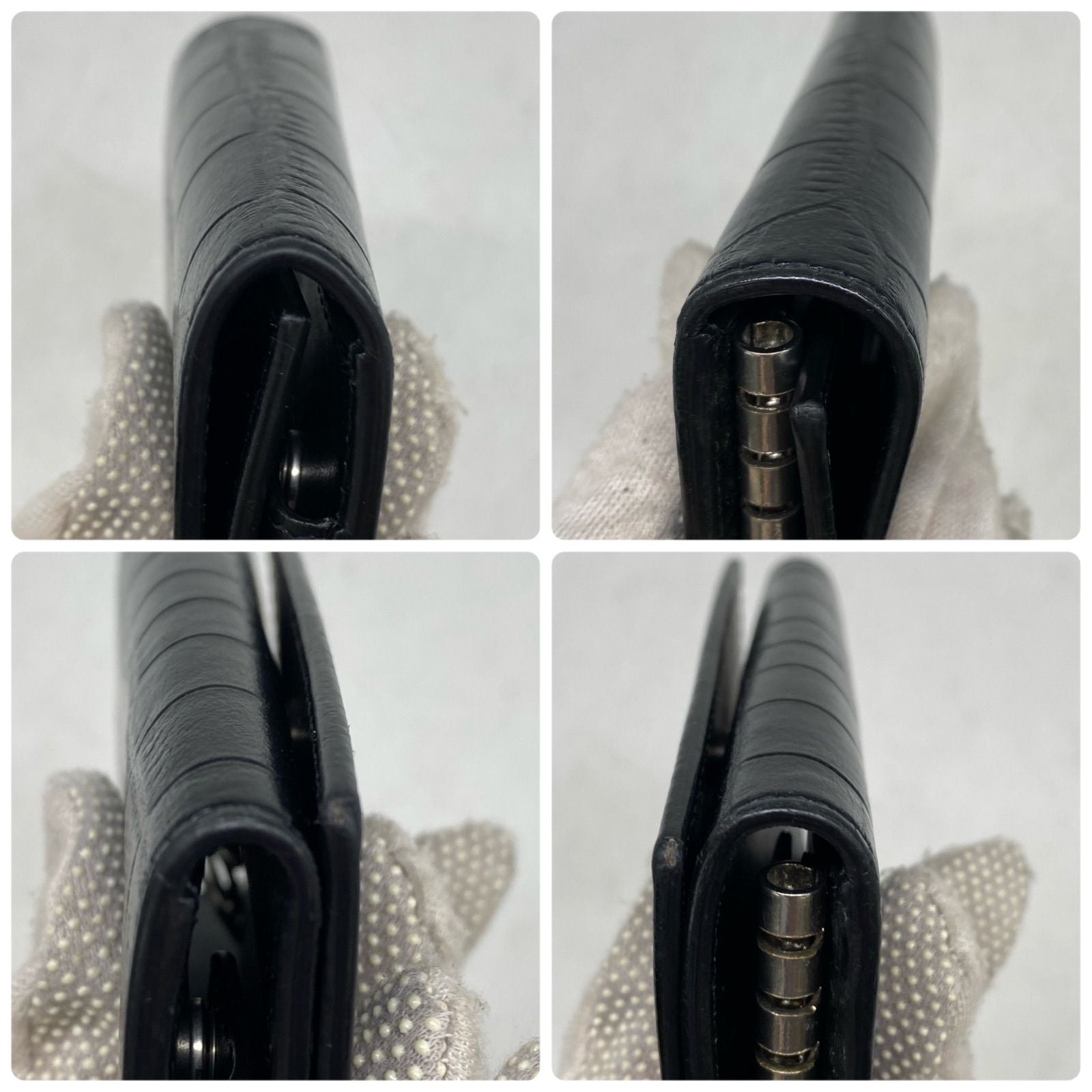 Celine Key Case 6 Keys Croco Leather Black Travel Car Key Holder — view 7