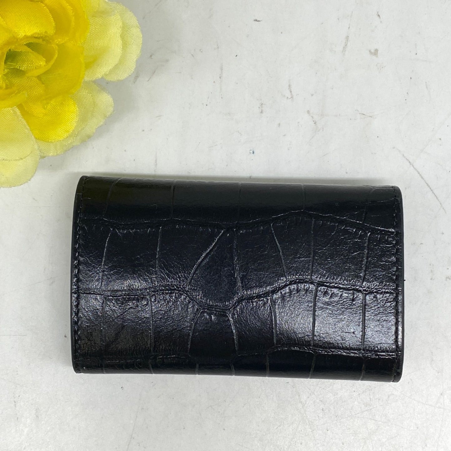 Celine Key Case 6 Keys Croco Leather Black Travel Car Key Holder — view 3
