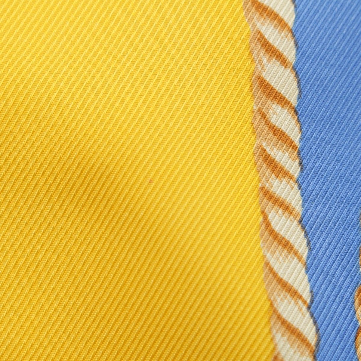 Louis Vuitton Silk Yacht Pattern America's Cup Scarf Yellow Blue — view 9