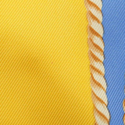 Louis Vuitton Silk Yacht Pattern America's Cup Scarf Yellow Blue — view 9