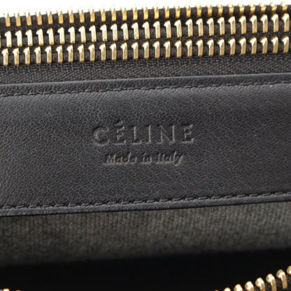 Celine Trio Large Leather Shoulder Bag Black — view 7