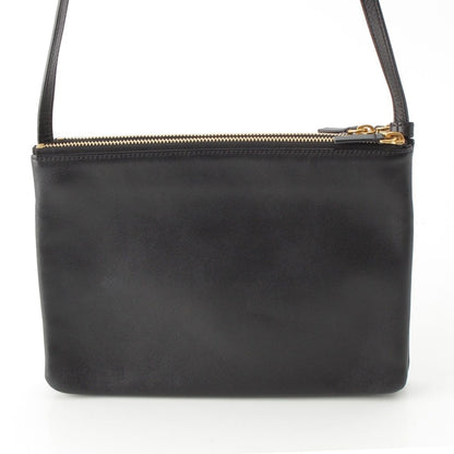 Celine Trio Large Leather Shoulder Bag Black — view 4